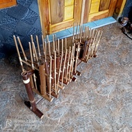 HITAM Angklung sarinande 2 octaves, 8 notes 2 black bamboo tubes (2 sets of medium notes & high note