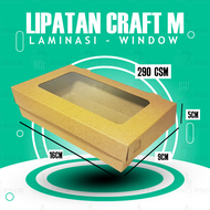 paper lunch box craft lubang window laminasi food grade anti minyak size M /ukuran M