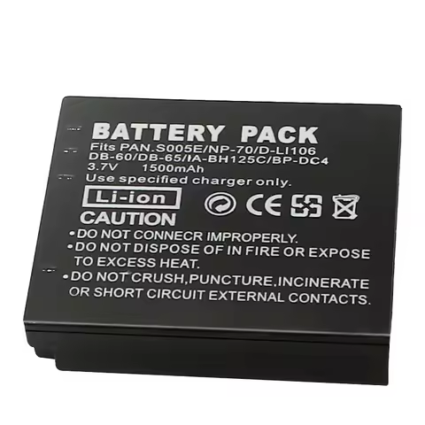 CGA-S005E S005 DMW-BCC12 Battery 1500mAh Rechargeable Batteries for Panasonic Lumix DMC-LX1 LX2 LX3 