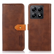 Ready to ship KHAZNEH Cowhide Texture Flip Leather Phone Case For Xiaomi 15T 5G/Xiaomi 17/Xiaomi 15T