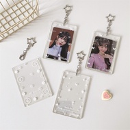 1Pcs Acrylic Photocard Holder Cute 3 Inch Photocard Sleeves Keychain Pendant Gift