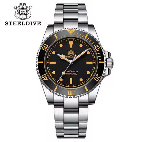 STEELDIVE SD1954V Ceramic Bezel 41MM Stainless Steel Case 300M Waterproof Vintage Luminous NH35 Auto