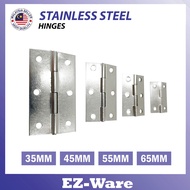 35 / 45 / 55 / 65mm Stainless Steel  Door Hinge / Ensel Pintu Kayu / Stainless Steel Hinges (1pc)