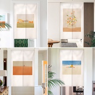 Ins Style Room Door Curtain for Dining Room Long Doorway Curtain Japanese Style Room Curtain Feng Shui Curtain Simple Printing Curtain Self Adhesive