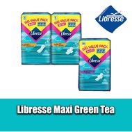 Libresse Maxi Green Tea (Non Wings 24cm 3x20's / Wings 24cm 3x16's / Night &amp; Wider 32cm 3x12's) Sanitary Pad / PAD WANITA