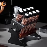 [prettyia] Single-dose Coffee Bean Storage, 8 Tubes, One-way Outlet Valve, Glass Bottles, Coffee Bea