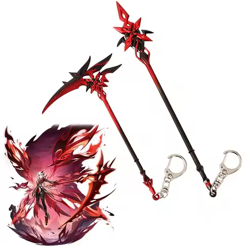 Genshin Impact Sword Keychains Arlecchino Weapon Metal Keychain Skyward Blade Key Rings Gifts Collec