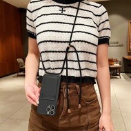 *Samsung S25+撞色按鍵卡包斜掛手機殼*