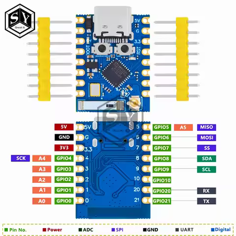 ESP32-C3 PRO MINI development board onboard ESP32-C3FH4 chip module WiFi Bluetooth development board