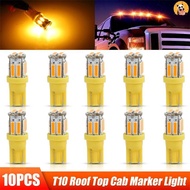 [CO] 10Pcs W5W 10-7014 SMD Car T10 LED 194 168 Wedge Replacement Roof Top Cab Marker Running Light B