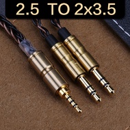 OPENHEART 8 Core Cable for Headphone 1 to 2 jack 3.5/2.5/4.4mm Balance Upgrade Replacement Silver Ca