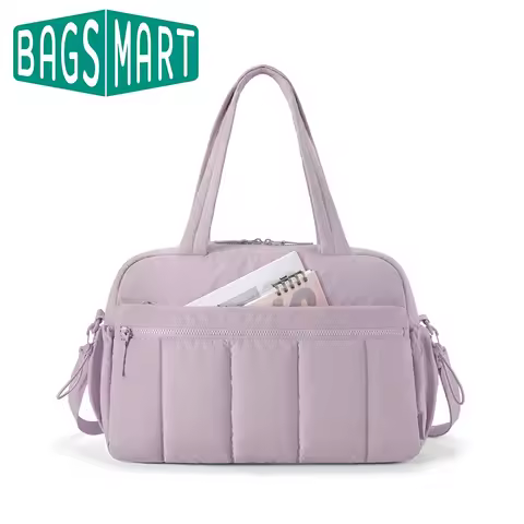 BAGSMART Women's Travel Duffel Bag Gym Bag with Wet Pocket Carry On Waterproof Weekender Boston Bag 