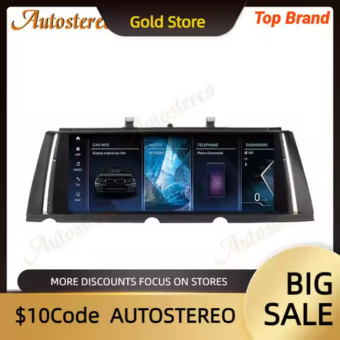 ID8 Android 14 G20 Style Car Multimedia Player For BMW 5 Series 5GT F07 F10 F11 F18 Car GPS Navigati
