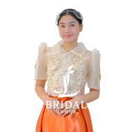 Modern Filipiniana dress for woman use in any formal occasion Filipiniana top for oath taking gradua