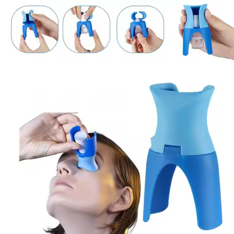 Reusable Eye Drops Applicator Holder Ergonomic Guide Aid Home Care Tool for Elderly Vision Impaired 