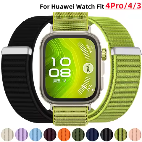 Nylon Loop Strap for Huawei Watch Fit3/4Pro/5Pro Braided Comfortable Breathable Band for Huawei Watc