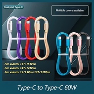 60W PD Mobile Phone type c fast charging Cable  for xiaomi 15T 15TPro 14T 14TPro 13 13Pro 13T 13TPro