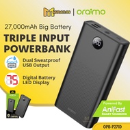 ORAIMO 27000mAh Portable Powerbank With Type C + Micro Input 2.1A MDP271D USB Slim Powerbank Origina