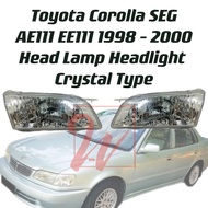 Toyota Corolla AE111 EE111 SEG Crystal Head Lamp Headlight 1998 - 2000 New