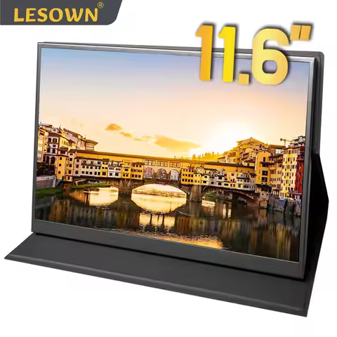 LESOWN 11.6 Inch 1080p LCD Portable Monitor Auxiliary External Display 1920x1080 IPS Laptop Extended