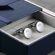 Limite Zero 客製化刻字 圓型不鏽鋼男士袖扣 父親節禮物