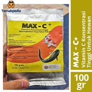 Max C Plus 100 gram - Vitamin C Dosis Tinggi 500 mg - Vitamin C Untuk Ikan - Vitamin C ikan