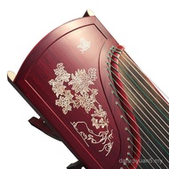 Yangzhou Guzheng Factory Wholesale Guzheng Mahogany Lettering Butterfly Play Peony Style Professiona