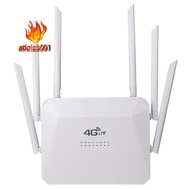 4G Wireless Router 300Mbps 6 External Antennas LTE CPE CAT4 WIFI Router SIM Card Slot 4G Wireless Router Hotspot, Durable EU Plug