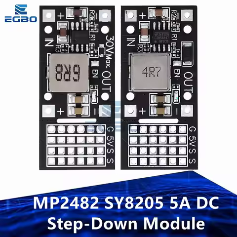 1~10PCS DC-DC MP2482 SY8205 5A DC Step-Down Module 7V-24V to 5V Steering Gear Drive Power Panel For 