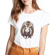 Alice in wonderland Alice in wonderland Plus Size Loose Casual Cute Short-Sleeved T-Shirt Women