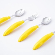 日本高桑金屬 日製香蕉造型不鏽鋼叉匙2件組