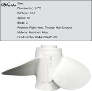 Winibo 9 7/8x12-F Boat Moto Aluminum Propeller - for Yamaha Outboard Engines 20hp 25hp 30hpReplace 6