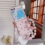 草莓 / 碎花 （連吊飾）手機保護套 - Samsung Z Flip 3/4/5