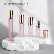 4ml 6ml 9ml 10ml Cherry Pink Square Glass Perfume Spray Bottle Refillable Atomizer Portable Travel