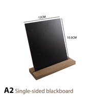 Hot Sale Message Board Display Sign Wooden Base Price Tag Black Chalkboards Memo Bar