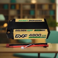 D4843962S // DXF 2S Shorty LiPo Battery 7.6V 140C GOLDEN-NGP 4800mAh 5mm Bullet Hard Case