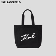 KARL LAGERFELD - K/SIGNATURE CANVAS SHOPPER 240W3884 กระเป๋าผ้า