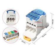 80A ~ 500A ไฟฟ้าแยก Din Rail Terminal Block กล่องสายไฟขั้วต่อไฟฟ้า Terminal Block Connector