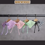MNWHUC Checkered Cloak, 10~15cm Checkered Doll Clothes, Kawaii Cotton Stuffed Doll Macaron Outfit 15