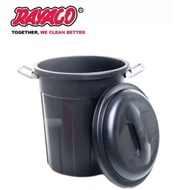 Rayaco 12 Gallon Dustbin/Tong Sampah Plastic Trash Bin with Handles Tong Air Hitam Pail Mandi Plasti