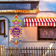 [Ready stock] Happy Diwali Party Decoration Door Hanging Diwali Festival Decoration Props Door Hangi