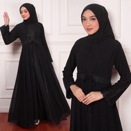 RINA BUSANA - C0D - Baju Gamis Abaya Polos - Gamis Abaya Remaja Simple - gamis hitam polos bahan ade