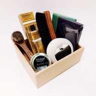 義大利皮革保養組 鞋油 馬毛刷 皮革清潔油 貂油