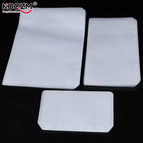 1pc Binder Pockets A5 A6 A7 Binder Folders For Notebook Binder Transparent Document Filing Bags Note