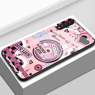 Case For Samsung A50 A50s A30s Butterfly Heart Phone Music Glass Shell Shockproof