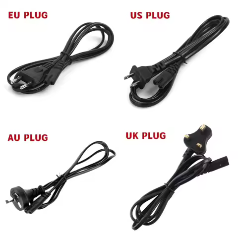 EU Power Cable 2pin IEC320 C7 Power Extension Cord For Dell Laptop Charger Canon Epson Printer Radio