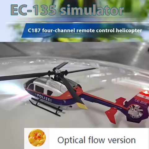 New Optical flow version C187 Remote-controlled Aircraft Ec135 Model Remote-controlled Helicopte RTF