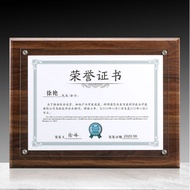 Medal Metal Authorization Plate Agent Distributor Trademark Authorization Letter Acrylic Crystal Pla