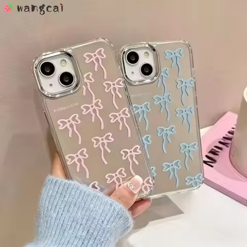 ins Style Bow Tie Phone Case For Vivo Y21 Y21S Y21D Y11D Y05 Y11 Y21 V20 X8 T5 T4 T4X T3X T3 Lite Z7