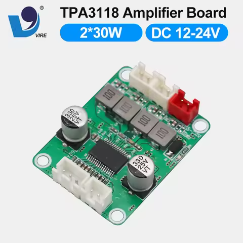 VIRE TPA3118 Digital Stereo Audio Amplifier Board 2C030 AMP 30W+30W 2.0 Channel Amplifier Module DC